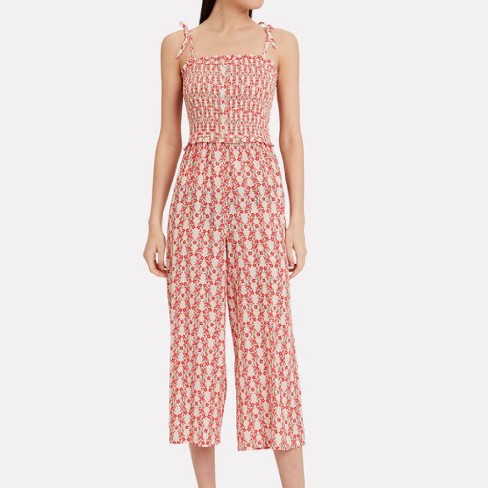Paloma Blue NWOT Pearl Crepe Tie Shoulder Jumpsuit